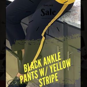 Black pants w/ yellow stripe